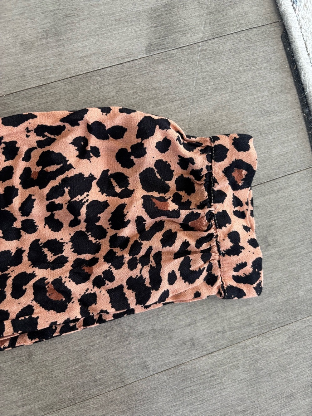 Dynamite Pink Leopard Print Mini Dress Long Sleeve Tie Waist Size M - Picture 5 of 8